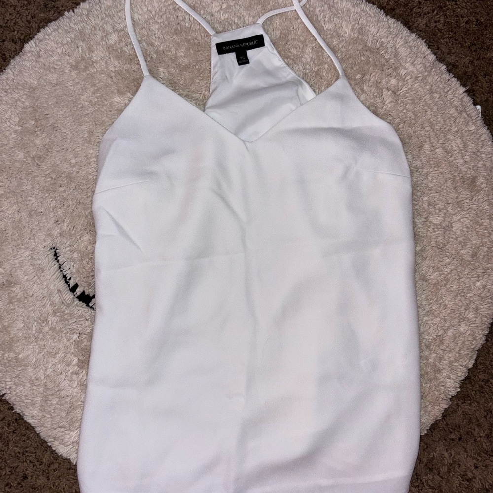 White V-Neck Spaghetti Strap Camisole Top